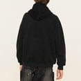 thumbnail image 5 of ZHOUCHANKIDS Heavyweight Fall Cardigan Sweatshirt Men's and Women's Trendy Double Zipper Solid Color Hooded Jacket Black XXL, 5 of 8