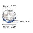 thumbnail image 2 of 100Pack 8mm Rondelle Spacer Beads, Silver Plated Light Blue Rhinestone Spacer Beads, Round Spacer Loose Beads, 2 of 6