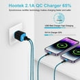 thumbnail image 5 of Compatible for iPhone Charger, HOOTEK Dual Port Charger Block Phone Charger with 2Pack 10FT Lightn-ing Cable Cord Charging Cord USB Wall Charger Adapter Cube Compatible for iPhone14/13/12/11, Blue, 5 of 10