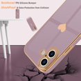 thumbnail image 5 of 3-in-1 Entronix Bundle for iPhone 16, Love Heart Cute Slim Case 2 Screen Protector, Purple, 5 of 8
