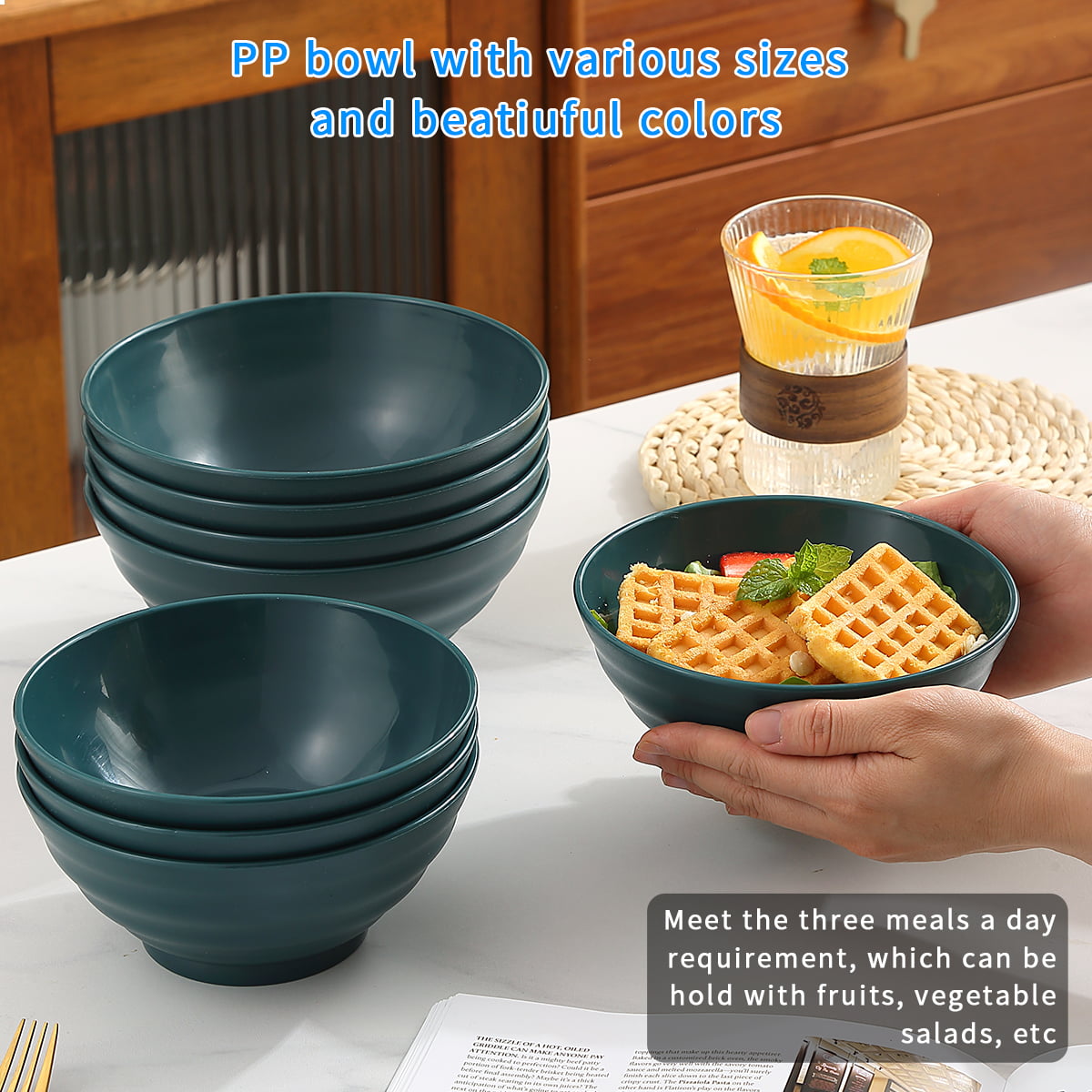 APEO Bowl set of 12, 34oz Plastic Bowls reusable for kitchen, Dishwasher  Microwave Safe Bowls, Unbreakable Soup Bowls for Kids, Cereal, Dessert