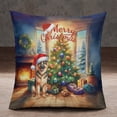 thumbnail image 2 of Merry Christmas German Shepherd Santa Hat Xmas Tree Winter Holiday Pillowcase Double Sided Alsatian Dog Lover Gifts Pillow Case Covers - 01013, 2 of 3