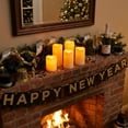 thumbnail image 3 of Flickering Flameless Candles, Battery Operated Candles with Remote and Cycling Timer Contorl, LED Pillar Candles Set of 3 (D3in*H, 3 of 8