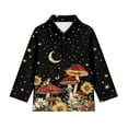 thumbnail image 4 of Psesaysky Mushroom Frog Moon Night Print Toddler Girl's Cute Long Sleeve Sweatshirt Half Zip Pullover Workout Tops Trendy Clothes Clothing Outfits for Golf Yoga 12-13 Years, 4 of 6
