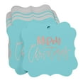 thumbnail image 3 of Inkdotpot Merry Christmas Bottle Tag Real Rose Gold Foil Favor Bracket Shape Hang Tags Pack Of 50, 3 of 7