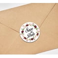 thumbnail image 3 of Darling Souvenir 45 Pcs Floral Wreath White Round Save The Date Stickers Envelope Seals-1.6 Inches, 3 of 4