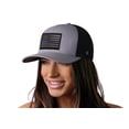 thumbnail image 4 of HAKA Thin Blue Line Flag - Gray & Black Trucker Hat – Tactical USA Flag Mesh Snapback Cap for Men, Women & Golf, Patriotic Baseball Dad Hat, 4 of 6
