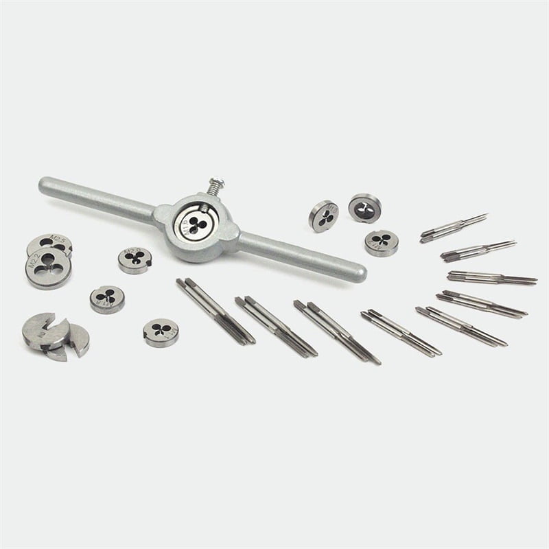 Steel 31pcs Mini HSS Tap and Die set metric 1mm-2.5mm Watchmaker Tools Kit