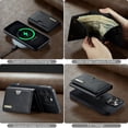 thumbnail image 3 of Decase 2 in 1 Magnetic Detachable Wallet Case Compatible with iPhone 16 Pro Max, Premium Leather RFID Blocking Flip Wallet Card Holder Shockproof Phone Case Supporting Wireless Charging,Black, 3 of 11