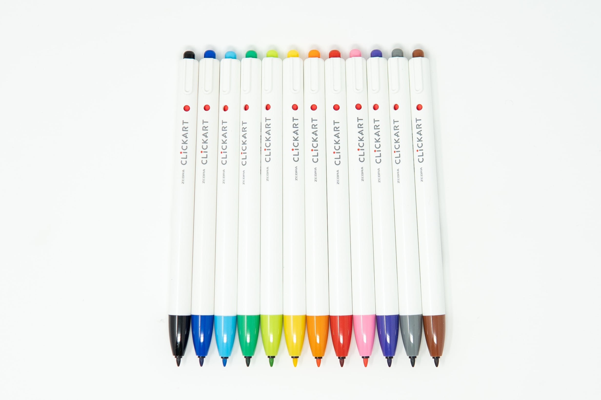 Zebra ClickArt Retractable Marker Pen Set, Fine Tip