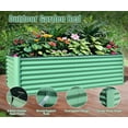 thumbnail image 3 of Garden Pots 8x4x2 ft Galvanized Raised Garden Bed, Outdoor Planter Garden Boxes Large Metal Planter Box for Gardening Vegetables Fruits Flowers,Green,Outdoor Planters, 3 of 8