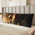 thumbnail image 2 of Cauagu Luxurious Gold Flow for Long Body Pillowcase 1 PCS,Soft Long Pillow Cover Decorative Pillow Case Hidden Zipper Closure Pillowcase,NOT Included Pillow (20'' x54''), 2 of 7