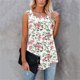 thumbnail image 3 of Camiseta con estampado Floral para mujer, Top Sexy sin mangas, holgado, informal, plisado, 2022, 3 of 4