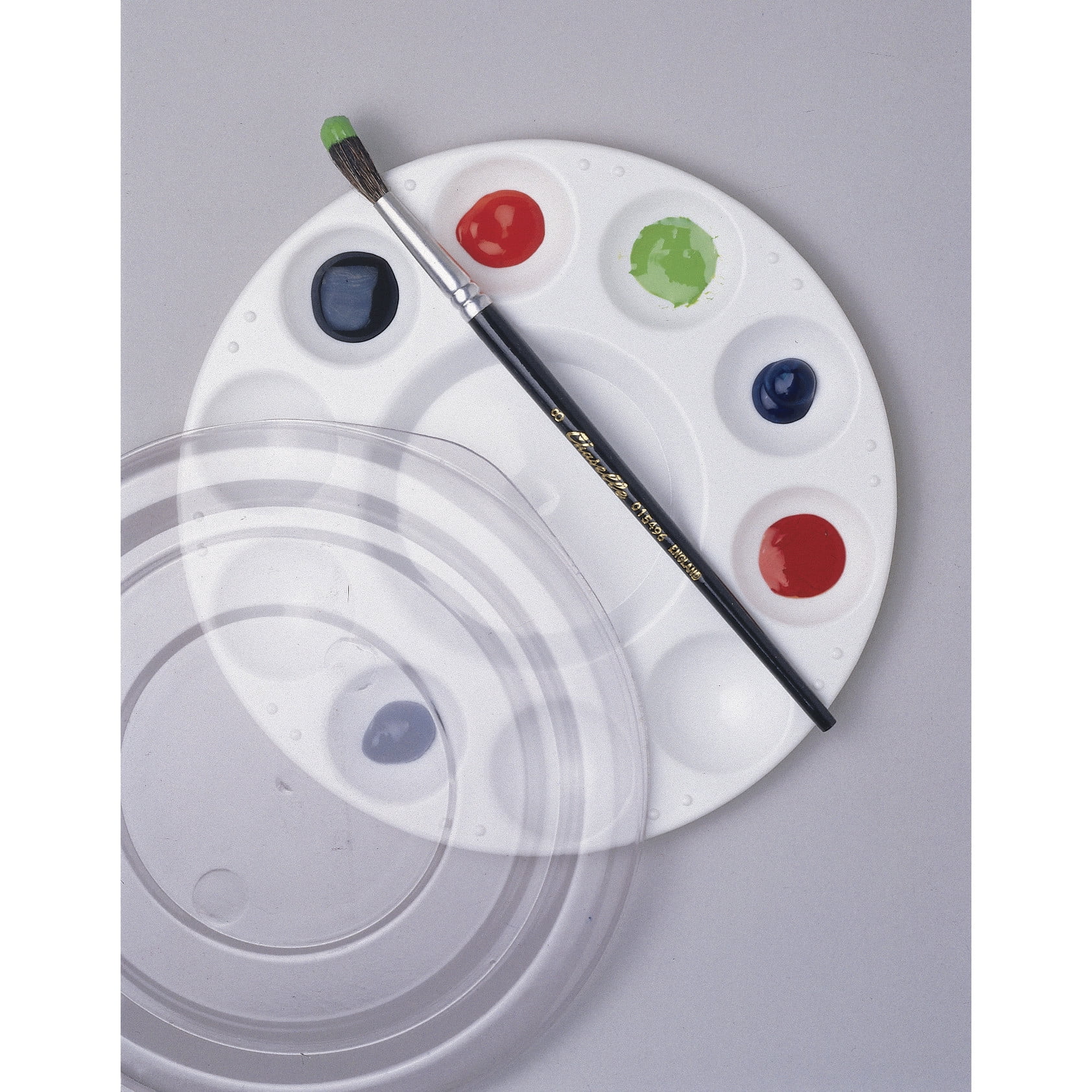 Plastic Paint Palette with Lid, 7 Inches, Pack of 12