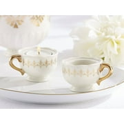 Kate Aspen Classic Teacups Tealight Holder, Gold, Set of 4