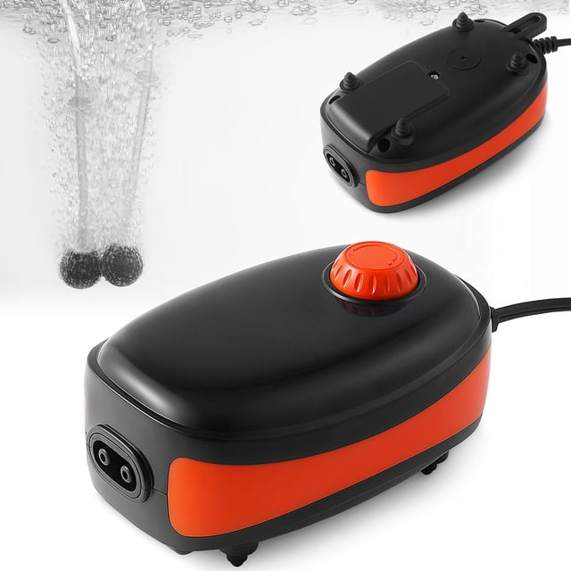 Bomba de aire para acuarios FEDOUR, 4 W, 5 W, doble salida, 96 GPH (360 L/min)