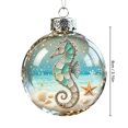 thumbnail image 2 of Luckky Marine Animal Christmas Ornaments, 2D Acrylic Sea Creature Hanging Decor for Christmas Trees, Festive Keepsake Gift for Home Christmas Party Decoration（Seahorse）, 2 of 7