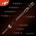thumbnail image 3 of A-Premium Intermediate Steering Shaft Steering Column Shaft Compatible with Dodge Dakota 1997-1999, Durango 1998-1999, 4WD, Replace # 55351171AE 55351171AG, 3 of 8