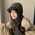 thumbnail image 1 of Nylon Scarf Black Windproof Winter Scarf with Ear Protector Pullover Hat(1Pcs) JASKFLY, 1 of 6