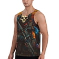 thumbnail image 2 of Gukieu Vibrant Skull Soldier Print Men's Quick Dry Fitness Vest, Round Neck Sleeveless Fitness Bodybuilding Top-Small, 2 of 7