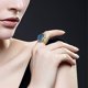 thumbnail image 3 of Venta de piedras preciosas chapado en oro de alto grado azul anillo patrón de joyería de dos colores tallados Anillos, 3 of 8