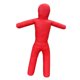 thumbnail image 1 of Muñeco de lucha infantil sin relleno de 130 cm de altura, equipo de entrenamiento de boxeo rojo, 1 of 9