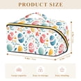 thumbnail image 4 of FORMRS Makeup Bag Travel Cosmetic Organizer for Women Fold Flat Zipper Pouch with Handle, Cute Easter Eggs, 4 of 8