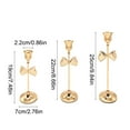 thumbnail image 3 of chaungfeng 3 Pcs Tall Gold Candle Holders, Taper Bow Candle Holders for Wedding Christmas Table Centerpieces, Candlestick Holder Party Supplies (Gold, Bow), 3 of 7