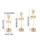 thumbnail image 3 of Juego de candelabros de hierro dorado de Navidad | Centro de mesa moderno • Decoración romántica para la cena a la luz de las velas • Construcción de metal duradero • Decoración navideña para el, 3 of 7