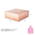 thumbnail image 4 of JINMING Gift Box with Lid, Bridesmaid Box for Gift Packaging, 9x9x3.4 inche, Rose Gold, 4 of 7