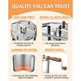 thumbnail image 3 of Cook N Home Basics 6 Quart Stovetop Popcorn Popper, Hand Crank Popcorn Maker with Metal Gears and Stirring System, Stainless Steel Popcorn Pot for Homemade Popcorn, 3 of 7