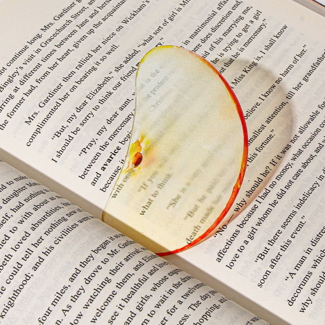 Grape Fruit Shaped Acrylic Bookmark Translucent Page Marker, Sturdy Anti-Scratch Book Accessory, Lightweight Portable DIY Craft Gift for Readers Students Teachers School Office Daily Reading