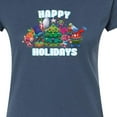 thumbnail image 3 of Trolls Movie - Christmas - Happy Holidays - Poppy, Biggie, & More - Juniors Fitted Graphic T-Shirt, 3 of 5