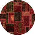 thumbnail image 1 of Ahgly Company Indoor Round Oriental Orange Modern Area Rugs, 6' Round, 1 of 4