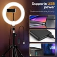 thumbnail image 2 of Goodea 8'' LED Ring Light, Adjustable Color Modes, Phone Holder, Desktop Tripod Stand, Beauty Fill Light for Live Streaming, TikTok, YouTube, Makeup, Photography, Zoom, Selfies, 2 of 11