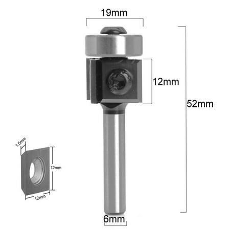 

Insert Style Solid Carbide Flush Trim Router Bit Milling Cutter Woodworking