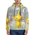 thumbnail image 2 of Lsque Pikmin Pattern Casual Men's Hoodie,Hooded Sweatshirt with Kangaroo Pocket,Pullover Hoodie-3X-Large, 2 of 8