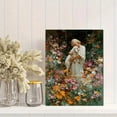 thumbnail image 2 of Jesus Holding Lamb Canvas Wall Art, Colorful Flower Religious Print, Multi Space Decor, 2 of 8