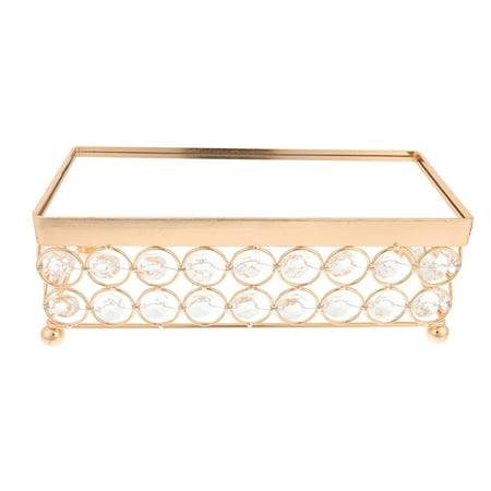 

OUNONA Dessert Tray Stand Display Cake Crystal Plate Party Candy Storage Wedding Glass Trays Tower Snack Cupcake