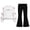 Black, variant on Auroural Girls Clothes Sets 10-12 Girls Bow Sweatshirt Crewneck Long Sleeve Pullover Top Girl's Heart Shaped Printed Top Flare Pants Two-Piece Set Kids Fall, Winter, Cute, Casual 5-15 Years