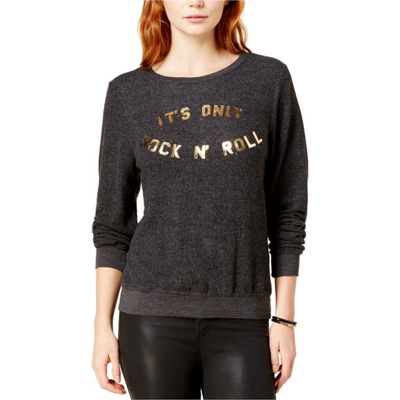 Dream Scene Womens It's Only Sweatshirt, Black, Large