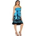 thumbnail image 3 of HAPPY BAY Women's Summer Boho Beach Backless Smocked Mini Swing Dress Tube Top Strapless Dresses for Women One Size Admiral, Palm Tree, 3 of 4