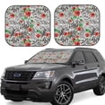 thumbnail image 6 of Kdxio Roses Mixed Zebra 1 Print 2-Piece Sun Shade Front Windshield - Foldable Car Front Window Sunshades for Most Sedans SUV Truck, 6 of 6