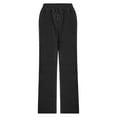 thumbnail image 5 of Women's Wide Leg Sweatpants with Pockets Long Trousers Sweatpants Drawstring Stretchy Comfortable Fabric with Pockets, 5 of 9