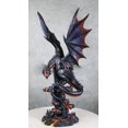 thumbnail image 1 of Fira Legendary Black Ember Dragon Perching On Volcanic Rocks with Lava Statue, 1 of 9