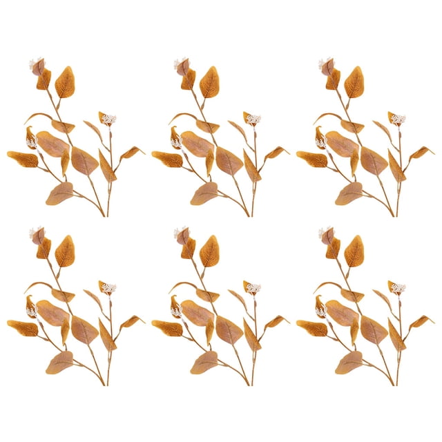 Matsuzay 6 unids/set No necesita riego plantas artificiales realistas para oficina plantas falsas de apariencia realista Decoración Marrón