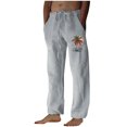 thumbnail image 3 of lkfuzj Men's Sweatpants with Pockets Fashion Print Joggers Pants for Men Elastic Waist Athletic Trousers Gray, 3 of 5