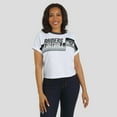 thumbnail image 4 of Women's WEAR by Erin Andrews White Las Vegas Raiders Cropped Center Stripe Dolman T-Shirt, 4 of 6