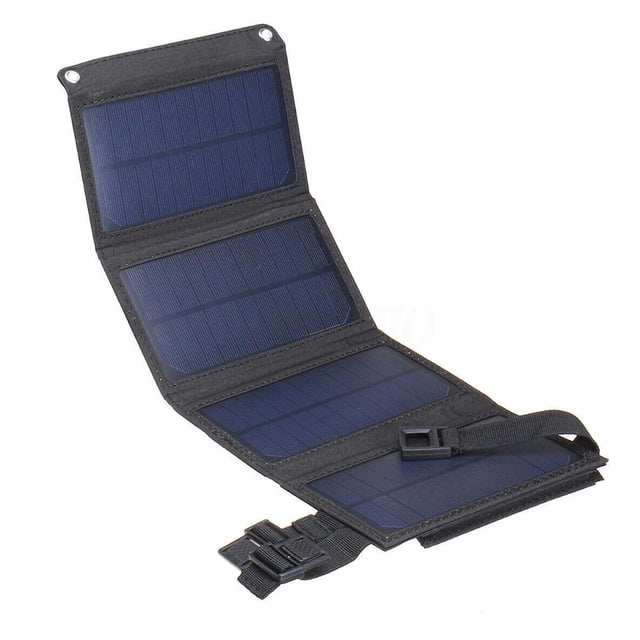 20W Foldable Solar Panel Charger - Portable USB Power Bank with High Conversion Rate