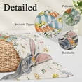 thumbnail image 2 of Happy Easter Pillow Covers, Linen Long Throw Pillow Case, Spring Bunny Easter Eggs Floral Beige Burlap Holiday Pillow Protector Decorative Cushion Cover for Living Room/Bedroom 16" x 24", 2 of 8
